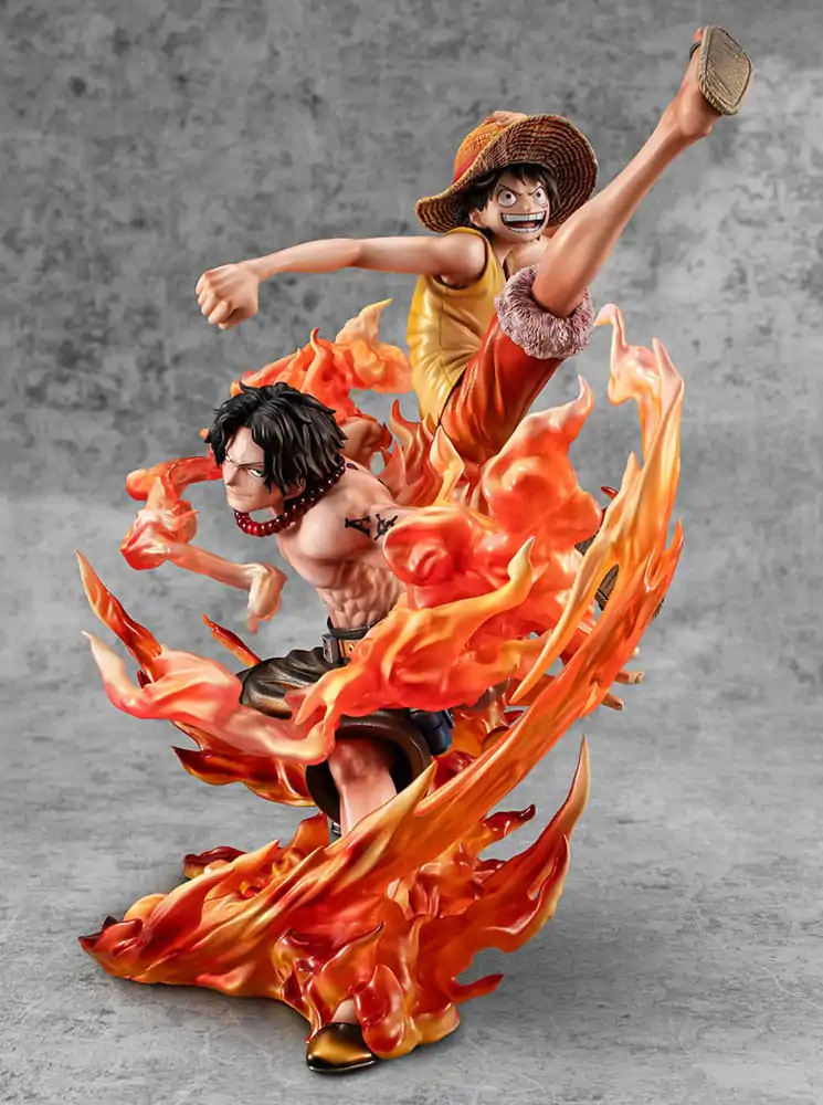 One Piece P.O.P PVC Statue NEO-Maximum Luffy &amp; Ace Bond between brothers 20th Limited Ver. 25 cm Produktfoto