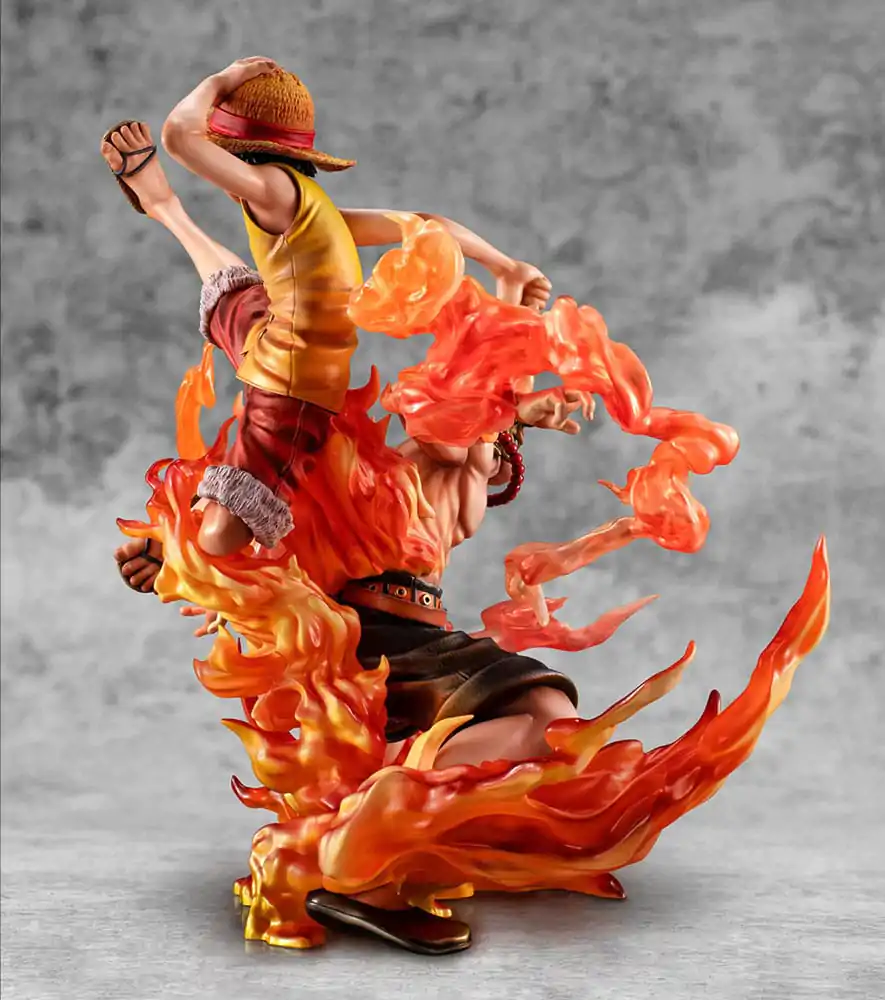 One Piece P.O.P PVC Statue NEO-Maximum Luffy &amp; Ace Bond between brothers 20th Limited Ver. 25 cm Produktfoto