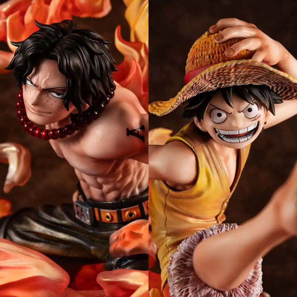 One Piece P.O.P PVC Statue NEO-Maximum Luffy &amp; Ace Bond between brothers 20th Limited Ver. 25 cm Produktfoto