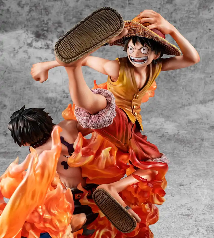One Piece P.O.P PVC Statue NEO-Maximum Luffy &amp; Ace Bond between brothers 20th Limited Ver. 25 cm Produktfoto