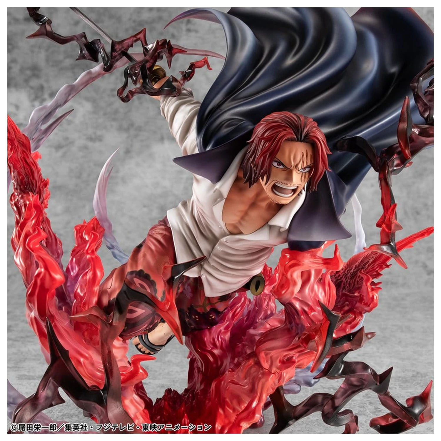 One Piece P.O.P SA-MAXIMUM PVC Statue Anführer der Rothaar-Piraten Red-Haired Shanks Kamusari 25 cm Produktfoto