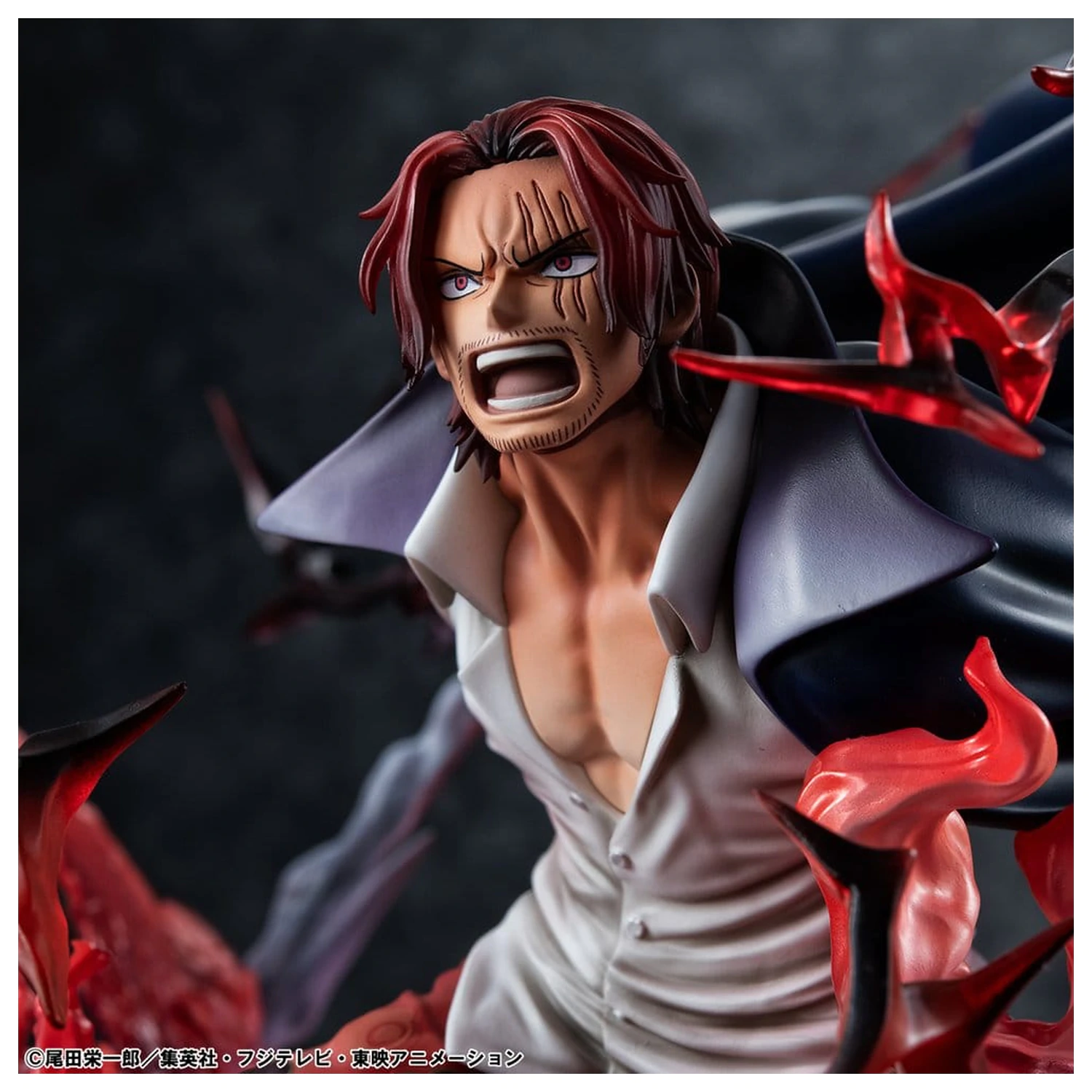 One Piece P.O.P SA-MAXIMUM PVC Statue Anführer der Rothaar-Piraten Red-Haired Shanks Kamusari 25 cm Produktfoto