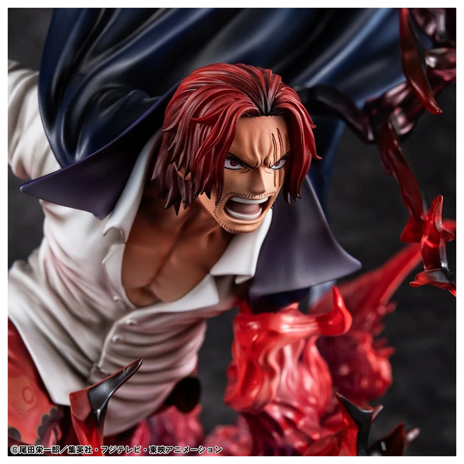 One Piece P.O.P SA-MAXIMUM PVC Statue Anführer der Rothaar-Piraten Red-Haired Shanks Kamusari 25 cm Produktfoto