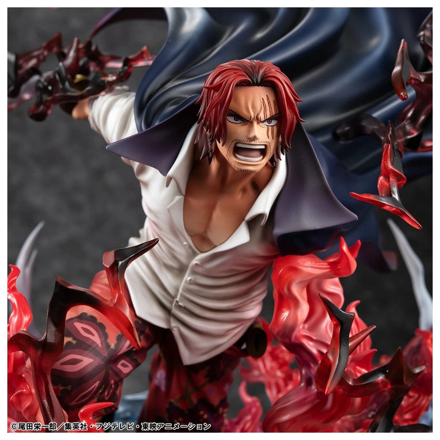 One Piece P.O.P SA-MAXIMUM PVC Statue Anführer der Rothaar-Piraten Red-Haired Shanks Kamusari 25 cm Produktfoto