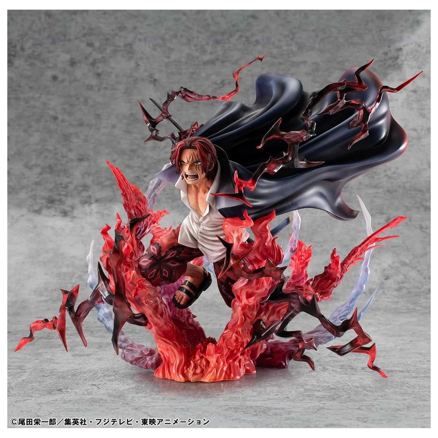 One Piece P.O.P SA-MAXIMUM PVC Statue Anführer der Rothaar-Piraten Red-Haired Shanks Kamusari 25 cm Produktfoto