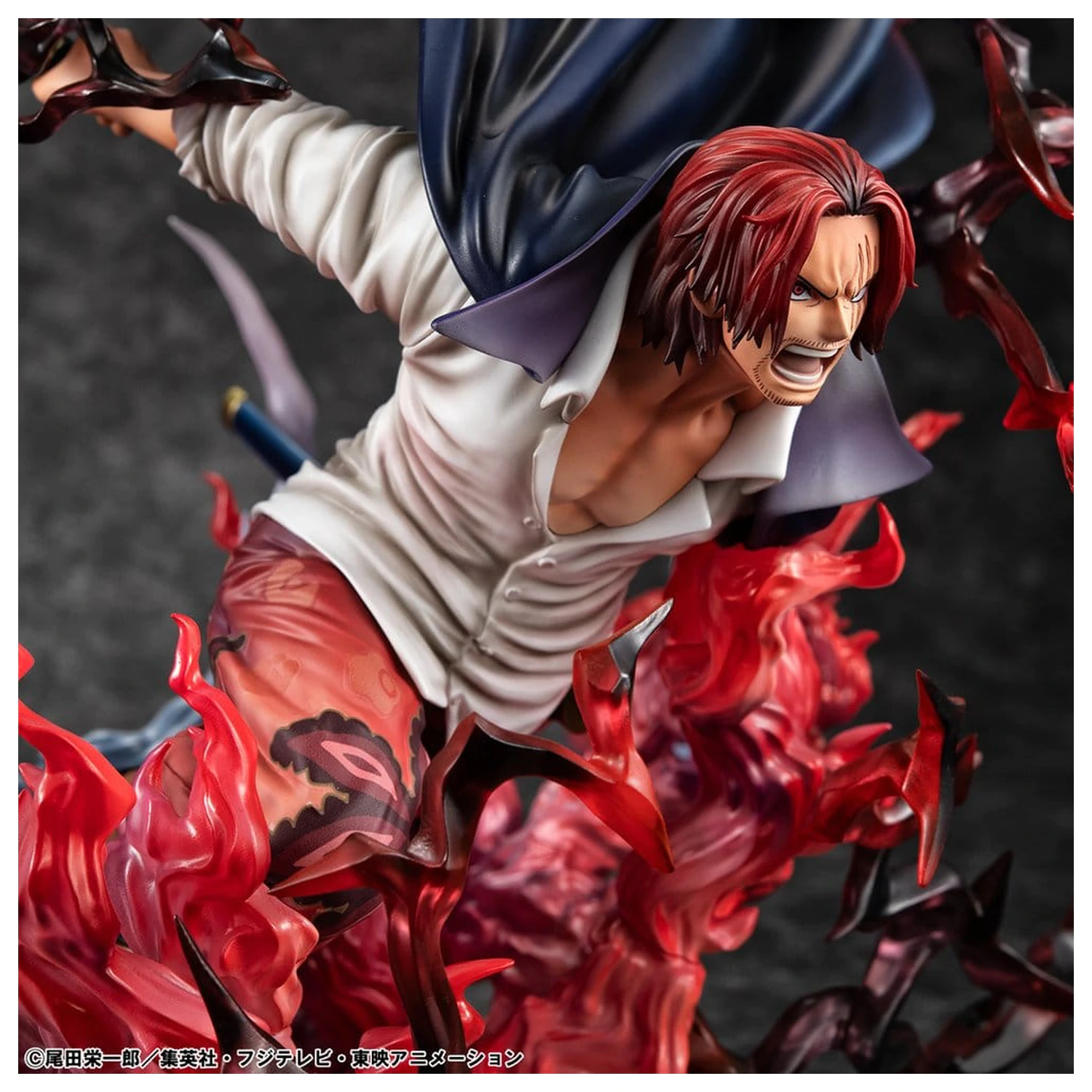 One Piece P.O.P SA-MAXIMUM PVC Statue Anführer der Rothaar-Piraten Red-Haired Shanks Kamusari 25 cm Produktfoto