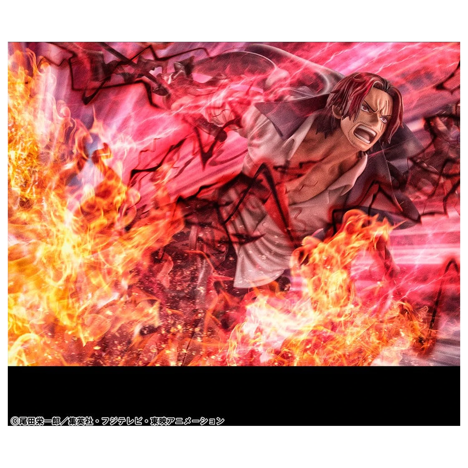 One Piece P.O.P SA-MAXIMUM PVC Statue Anführer der Rothaar-Piraten Red-Haired Shanks Kamusari 25 cm Produktfoto