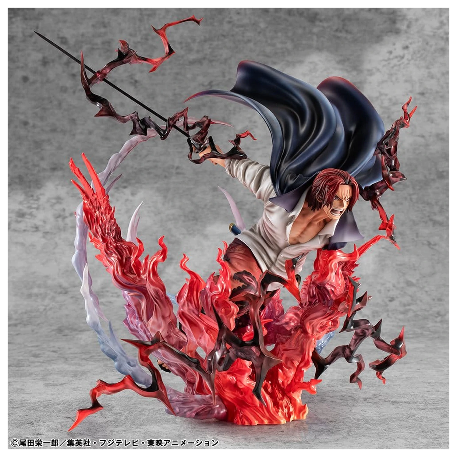 One Piece P.O.P SA-MAXIMUM PVC Statue Anführer der Rothaar-Piraten Red-Haired Shanks Kamusari 25 cm Produktfoto