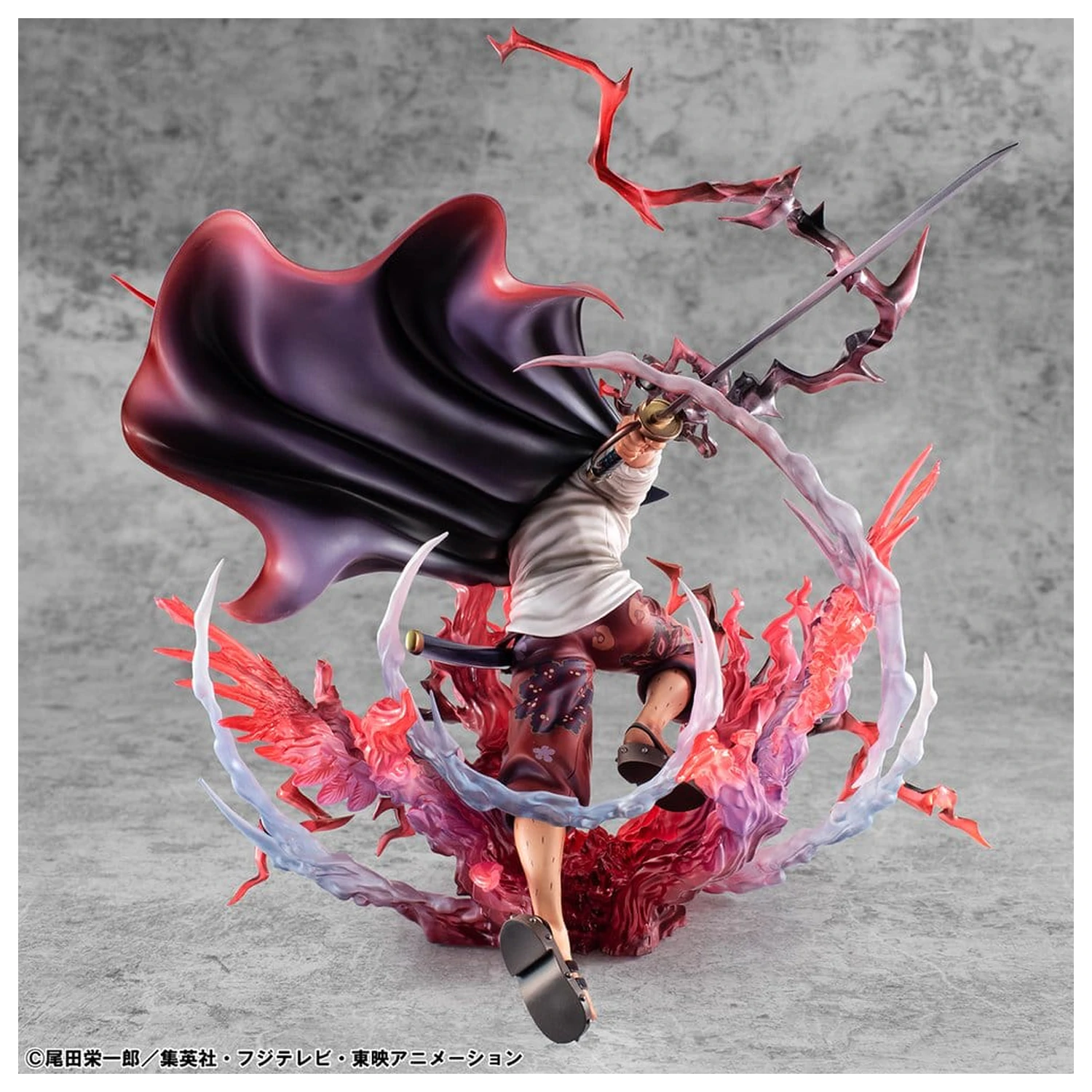One Piece P.O.P SA-MAXIMUM PVC Statue Anführer der Rothaar-Piraten Red-Haired Shanks Kamusari 25 cm Produktfoto