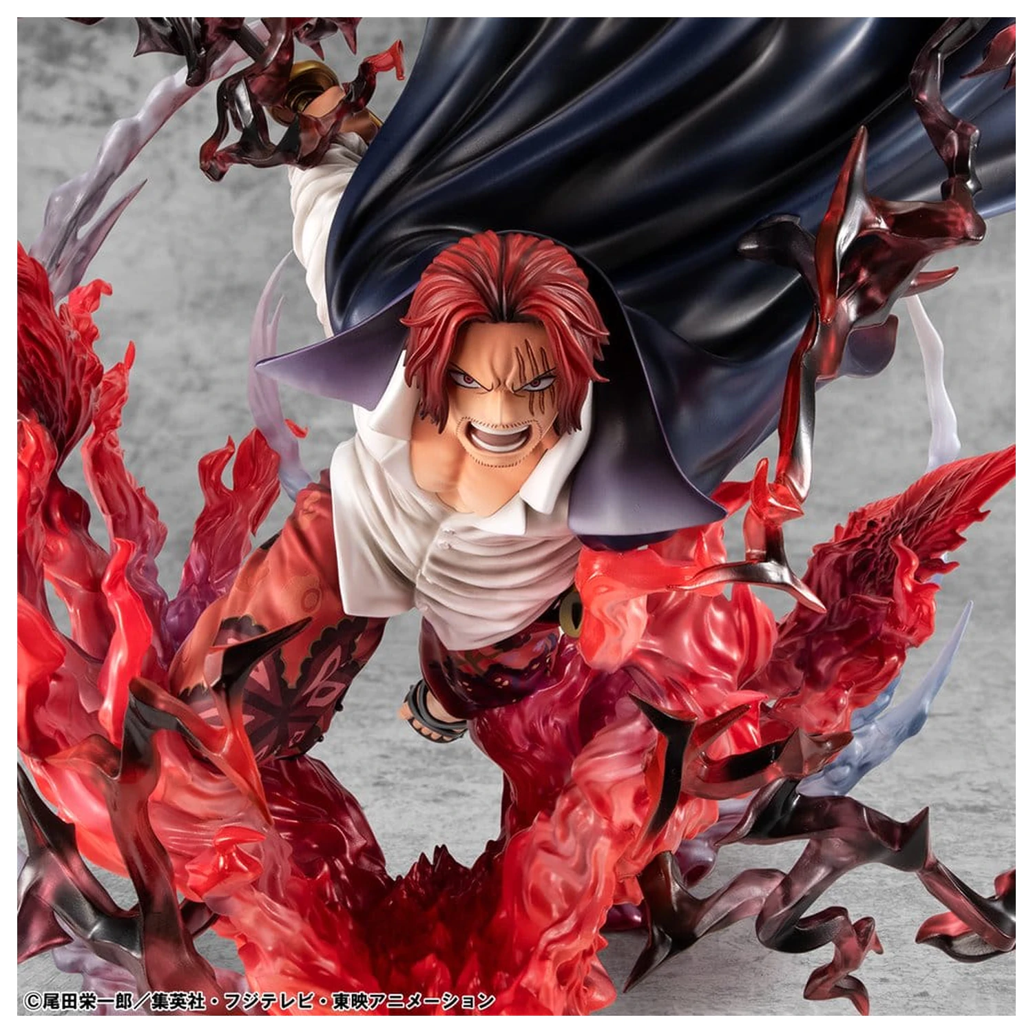 One Piece P.O.P SA-MAXIMUM PVC Statue Anführer der Rothaar-Piraten Red-Haired Shanks Kamusari 25 cm Produktfoto