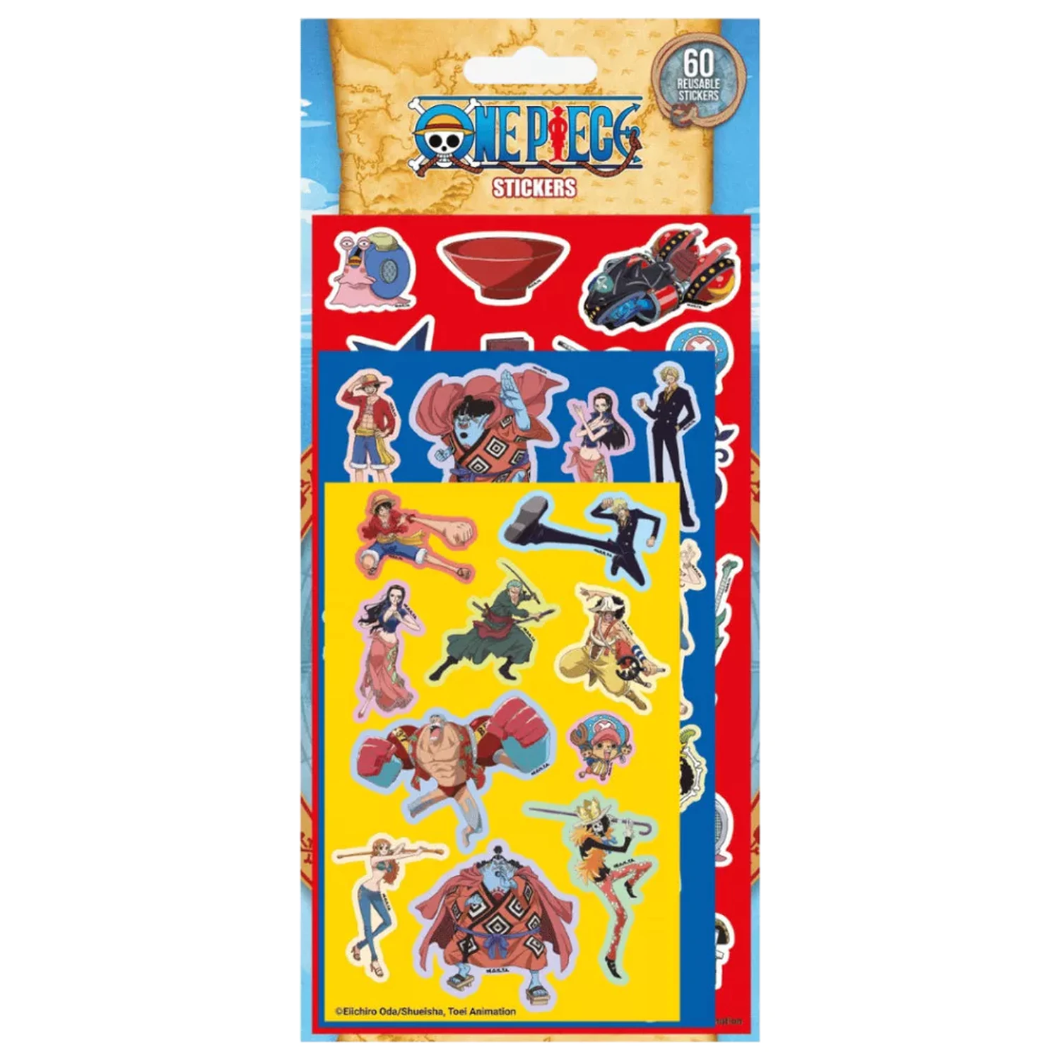 One Piece Piraten Aufkleber Set 60 Stück Produktfoto
