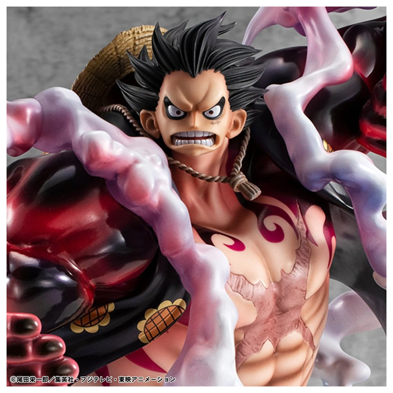 One Piece Portrait.Of.Pirates SA-Maximum PVC Figur Monkey D. Luffy Gear 4 Bounce-Man 10th Limited Ver. 30 cm Produktfoto