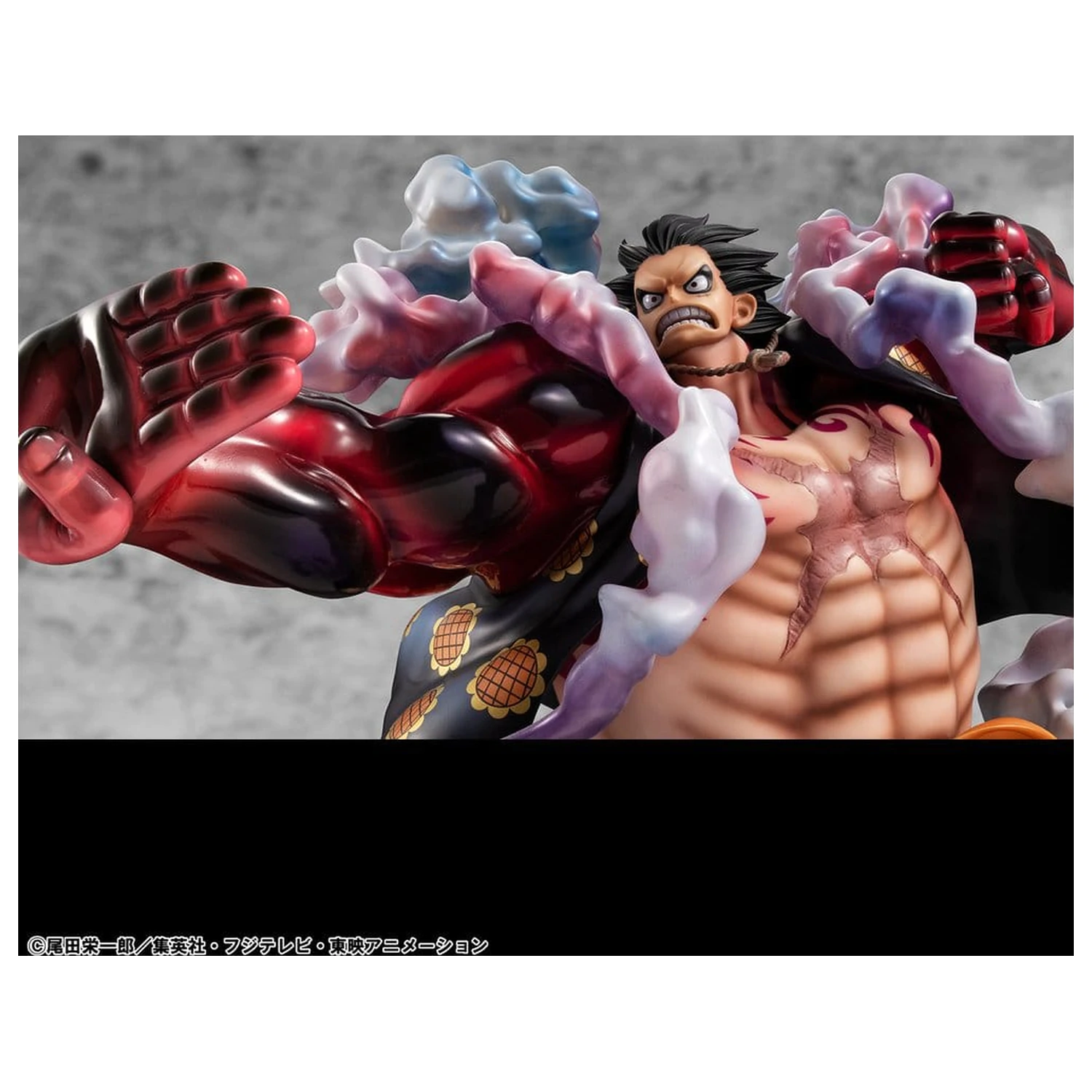 One Piece Portrait.Of.Pirates SA-Maximum PVC Figur Monkey D. Luffy Gear 4 Bounce-Man 10th Limited Ver. 30 cm Produktfoto