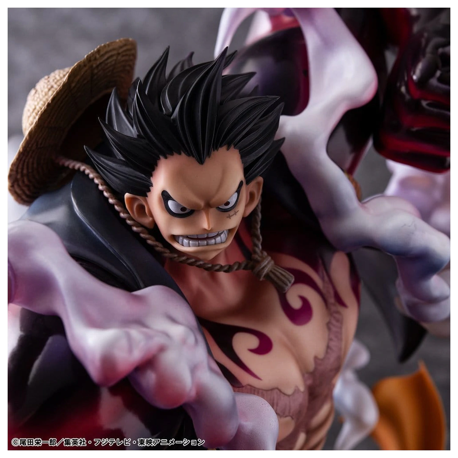 One Piece Portrait.Of.Pirates SA-Maximum PVC Figur Monkey D. Luffy Gear 4 Bounce-Man 10th Limited Ver. 30 cm Produktfoto