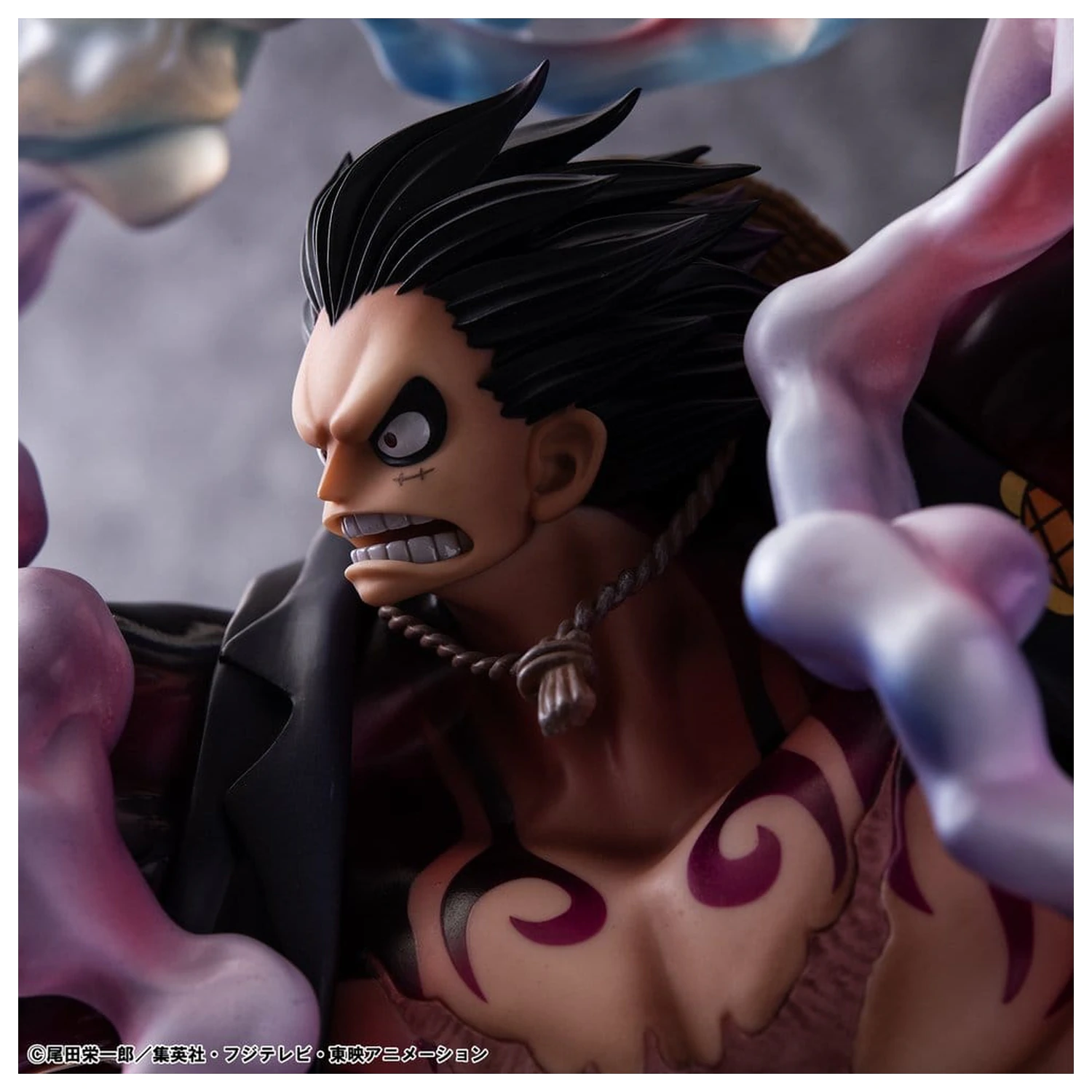 One Piece Portrait.Of.Pirates SA-Maximum PVC Figur Monkey D. Luffy Gear 4 Bounce-Man 10th Limited Ver. 30 cm Produktfoto