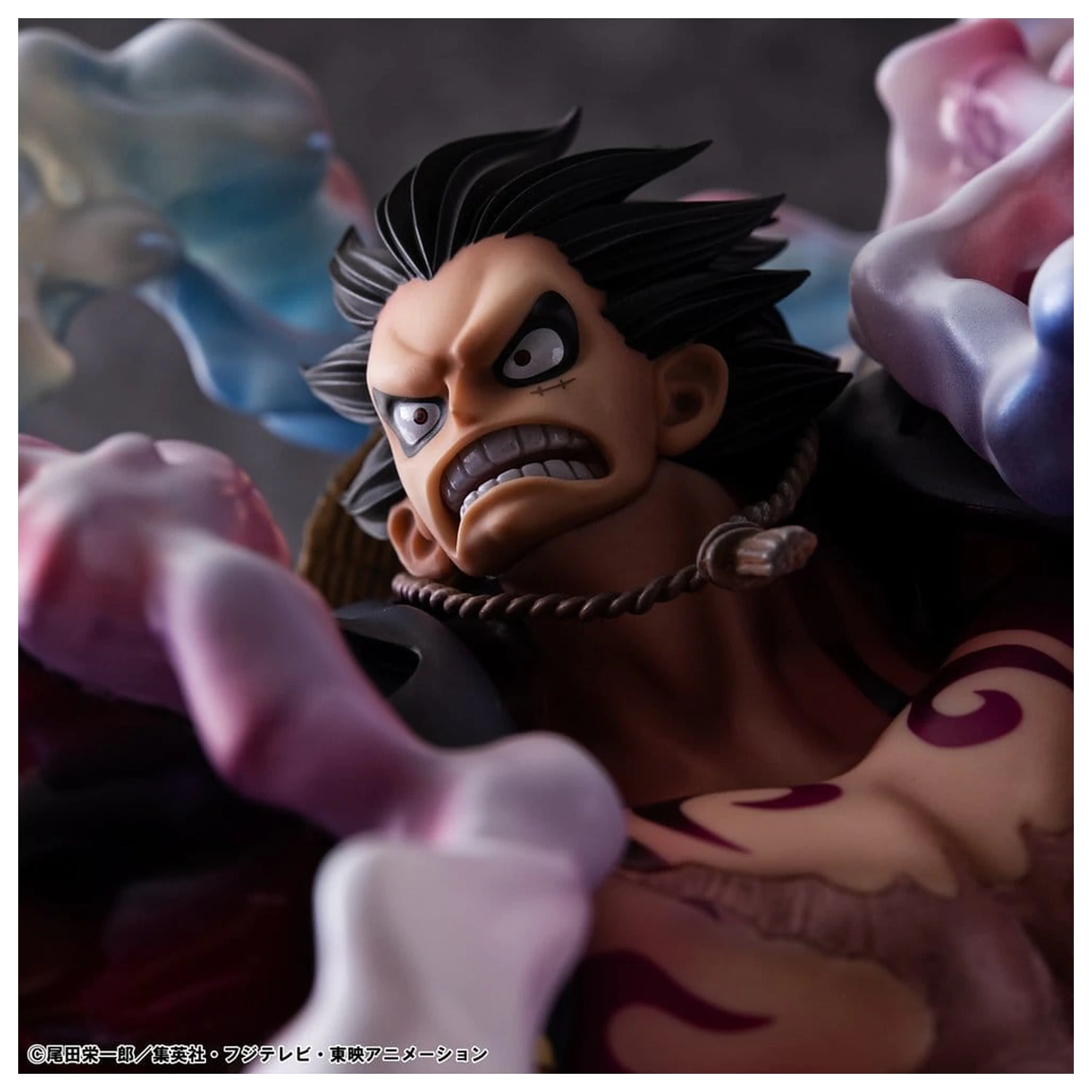 One Piece Portrait.Of.Pirates SA-Maximum PVC Figur Monkey D. Luffy Gear 4 Bounce-Man 10th Limited Ver. 30 cm Produktfoto