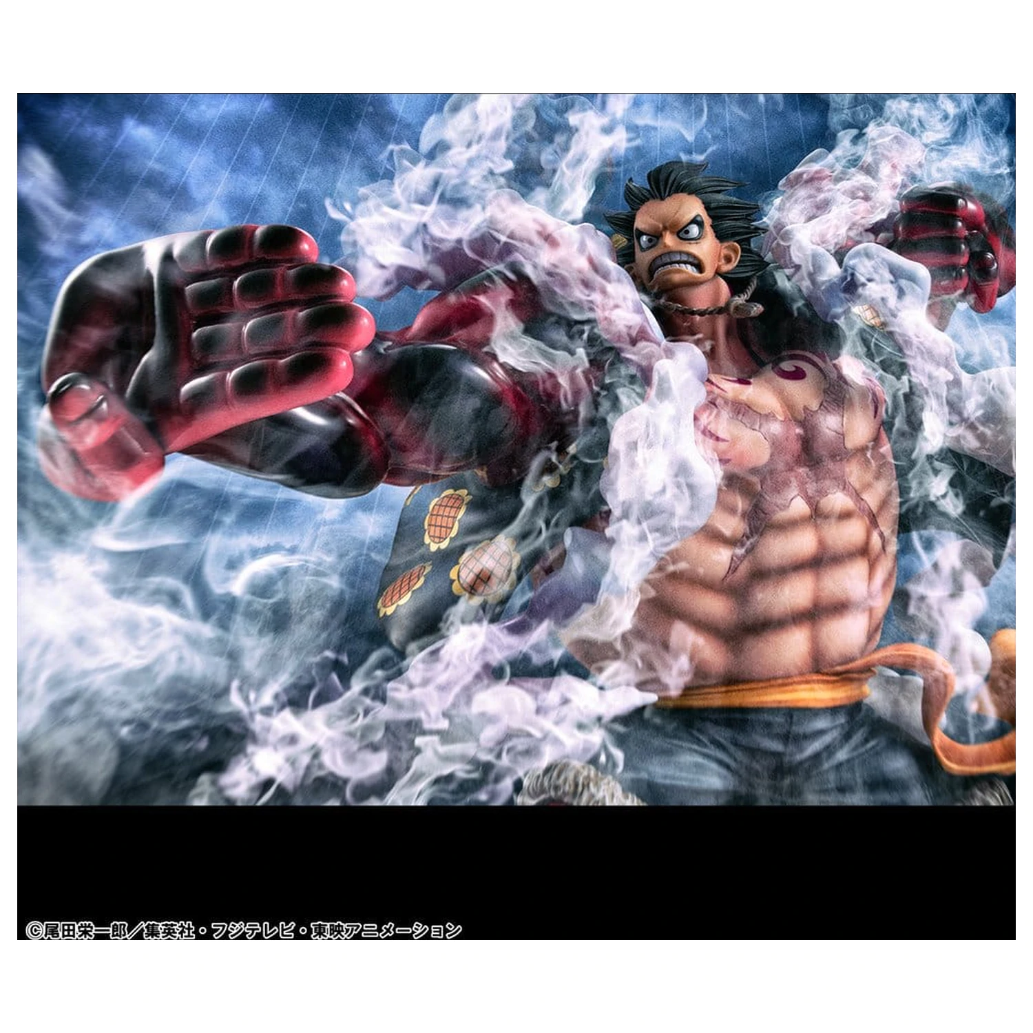 One Piece Portrait.Of.Pirates SA-Maximum PVC Figur Monkey D. Luffy Gear 4 Bounce-Man 10th Limited Ver. 30 cm Produktfoto