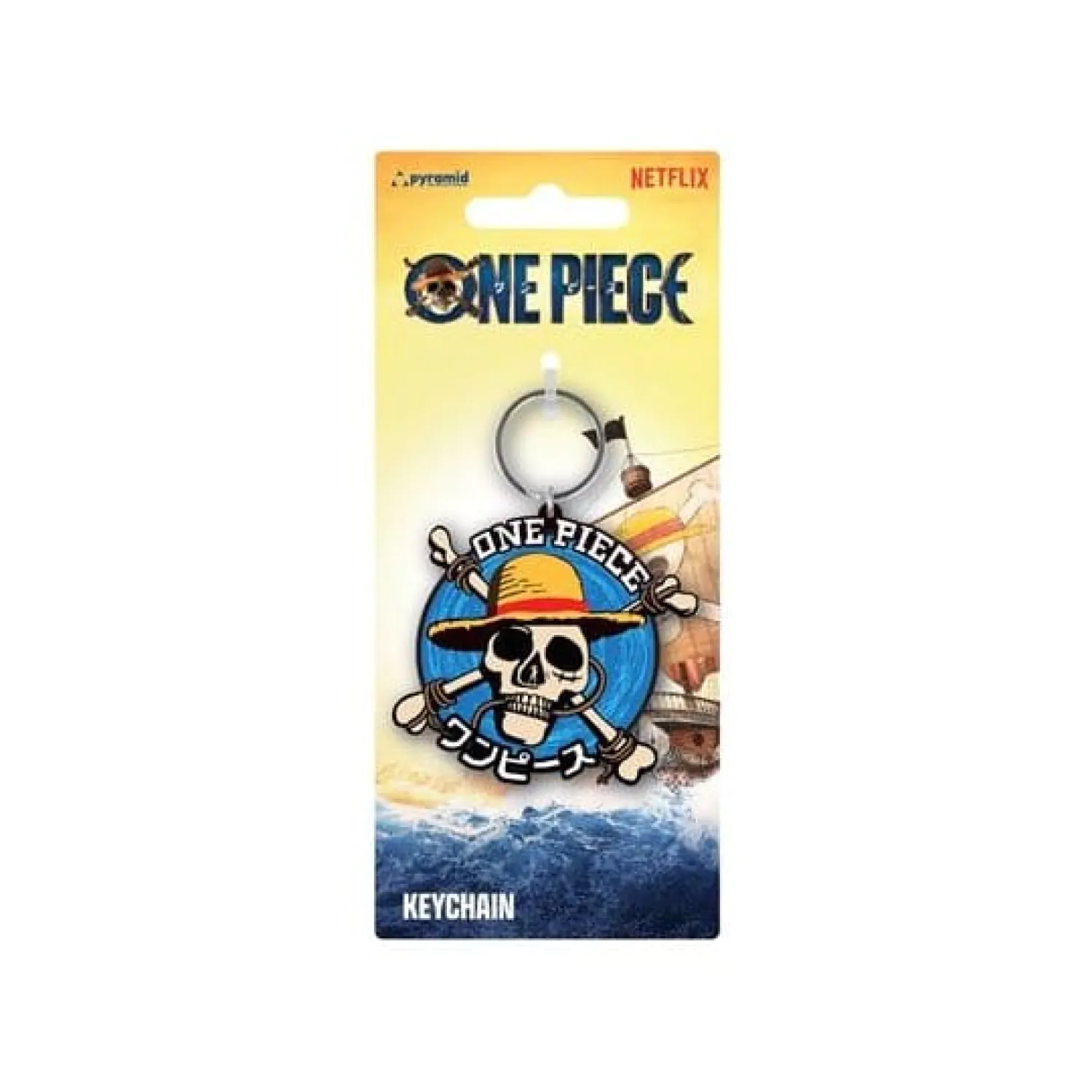One Piece PVC Schlüsselanhänger Live Action Straw Hat Crew Icon Produktfoto