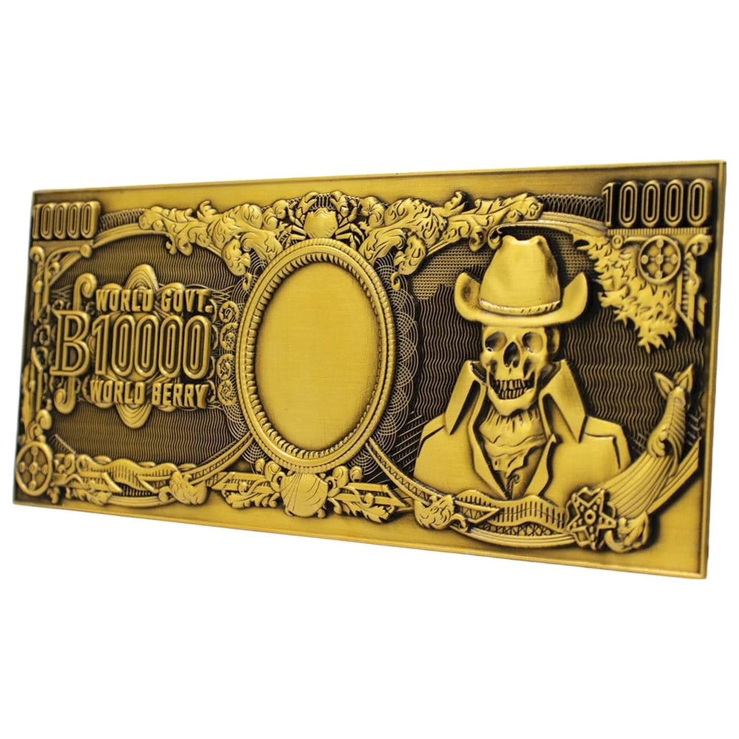 One Piece Replikat 10.000 World Berry Metall Banknote 6 x 15 cm Produktfoto