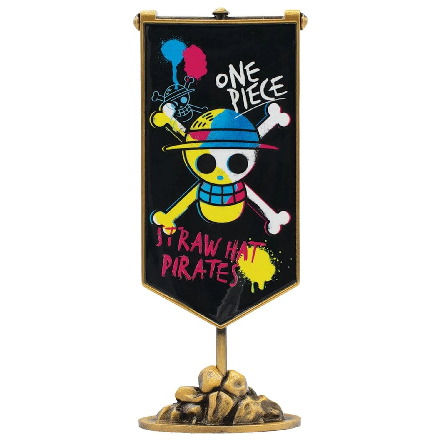 One Piece Replica Straw Hat Pirates Metallbanner 11 x 6 cm Produktfoto