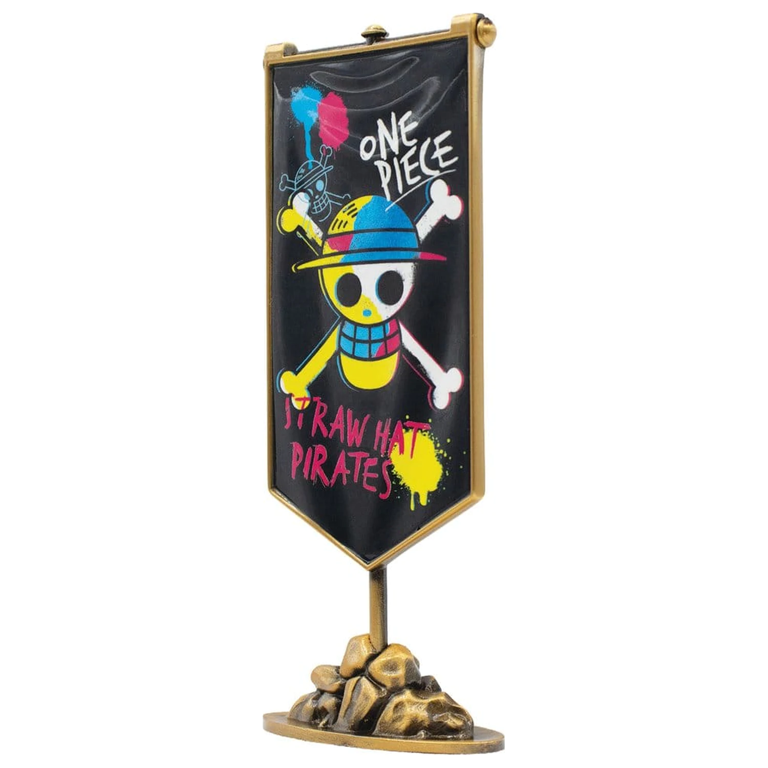 One Piece Replica Straw Hat Pirates Metallbanner 11 x 6 cm Produktfoto
