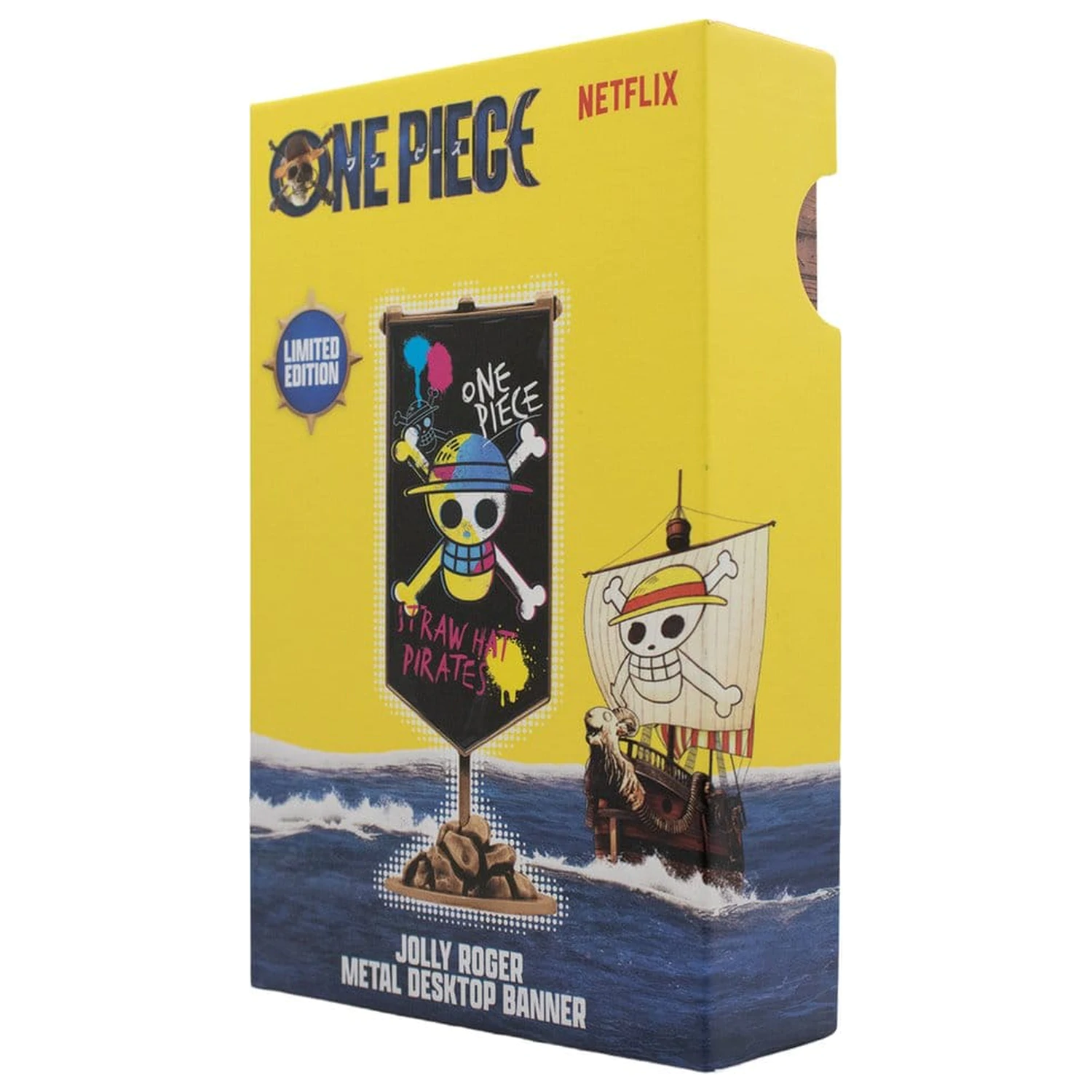 One Piece Replica Straw Hat Pirates Metallbanner 11 x 6 cm Produktfoto