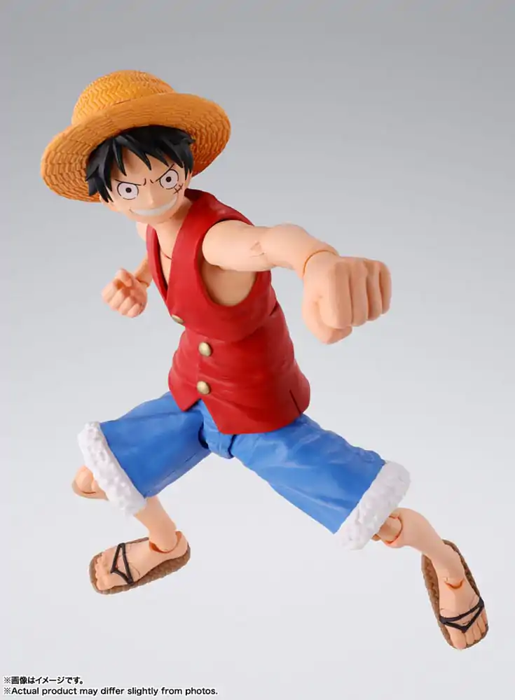 One Piece S.H. Figuarts Actionfigur Monkey D. Ruffy Romance Dawn 15 cm Produktfoto