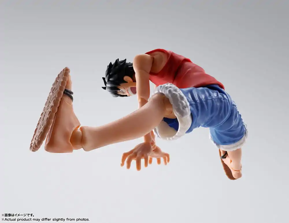 One Piece S.H. Figuarts Actionfigur Monkey D. Ruffy Romance Dawn 15 cm Produktfoto