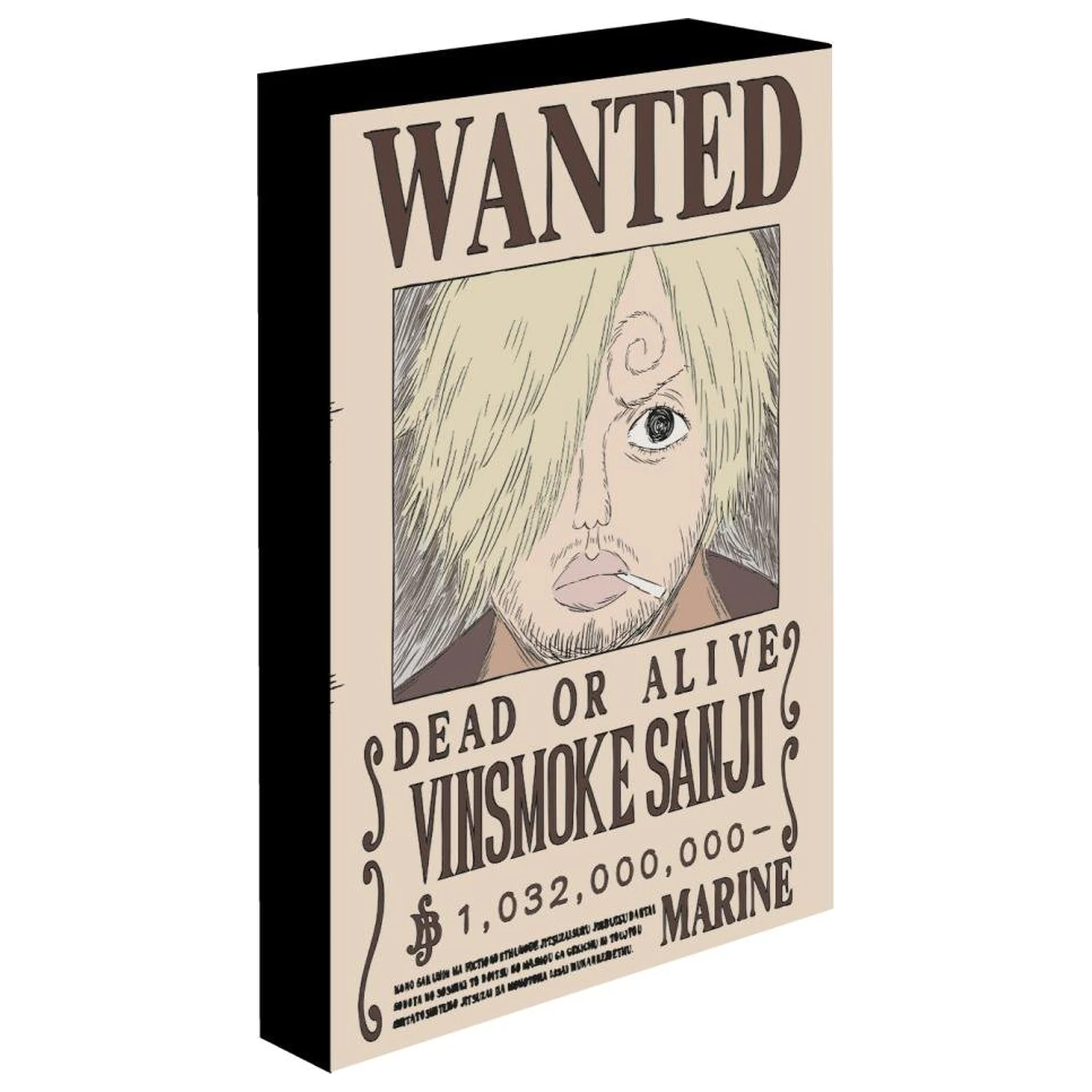 One Piece Sanji Wanted Light Leinwand 40x30 cm Produktfoto
