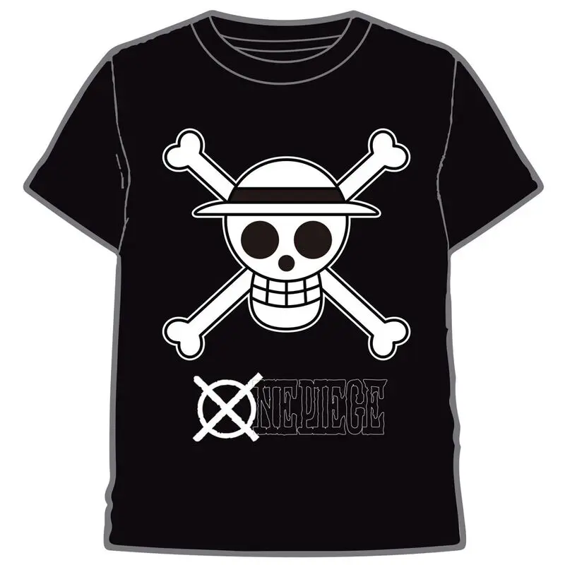 One Piece Skull Black &amp; White T-shirt Produktfoto