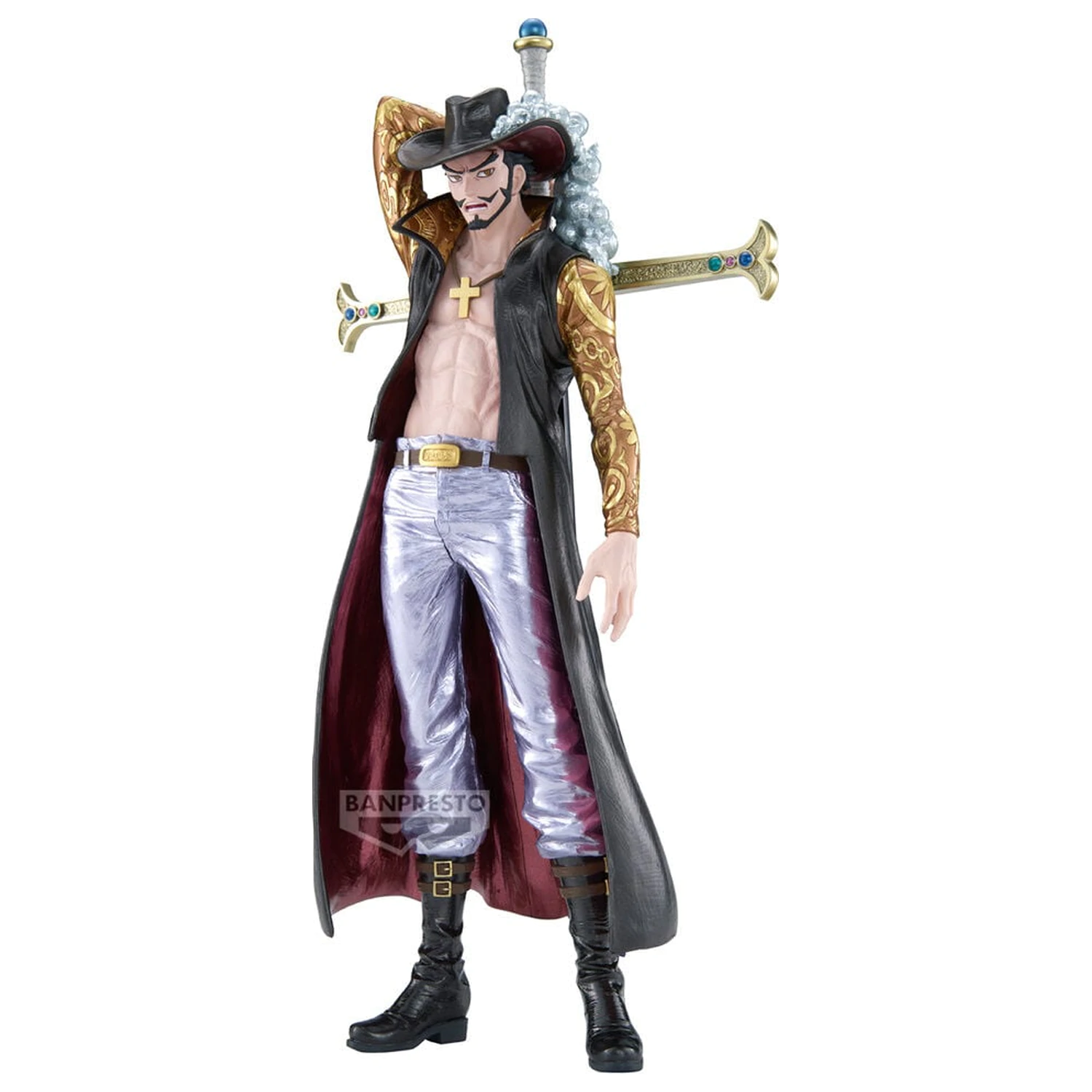 One Piece The Anime Dracule Mihawk Figur 34 Zentimeter Produktfoto