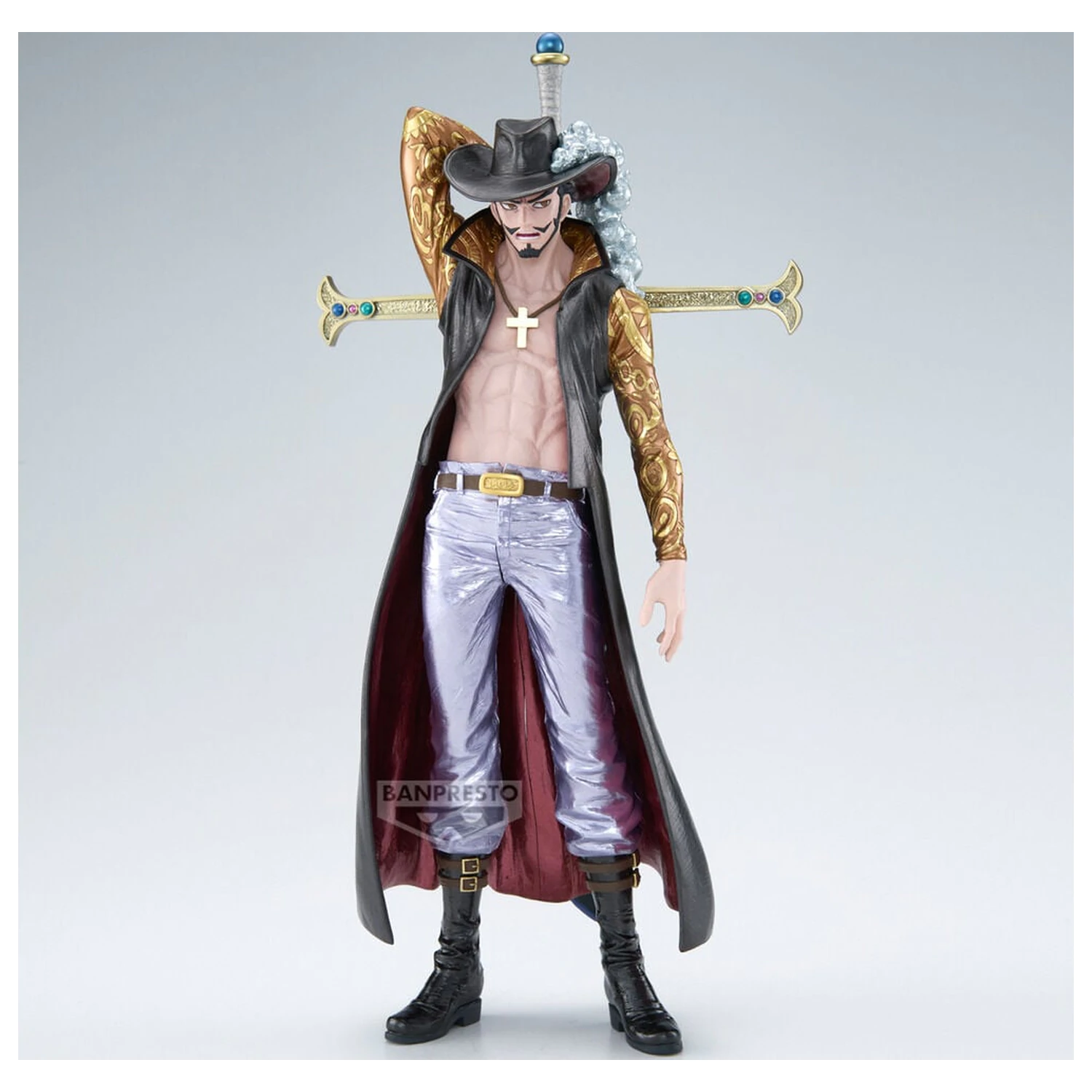 One Piece The Anime Dracule Mihawk Figur 34 Zentimeter Produktfoto