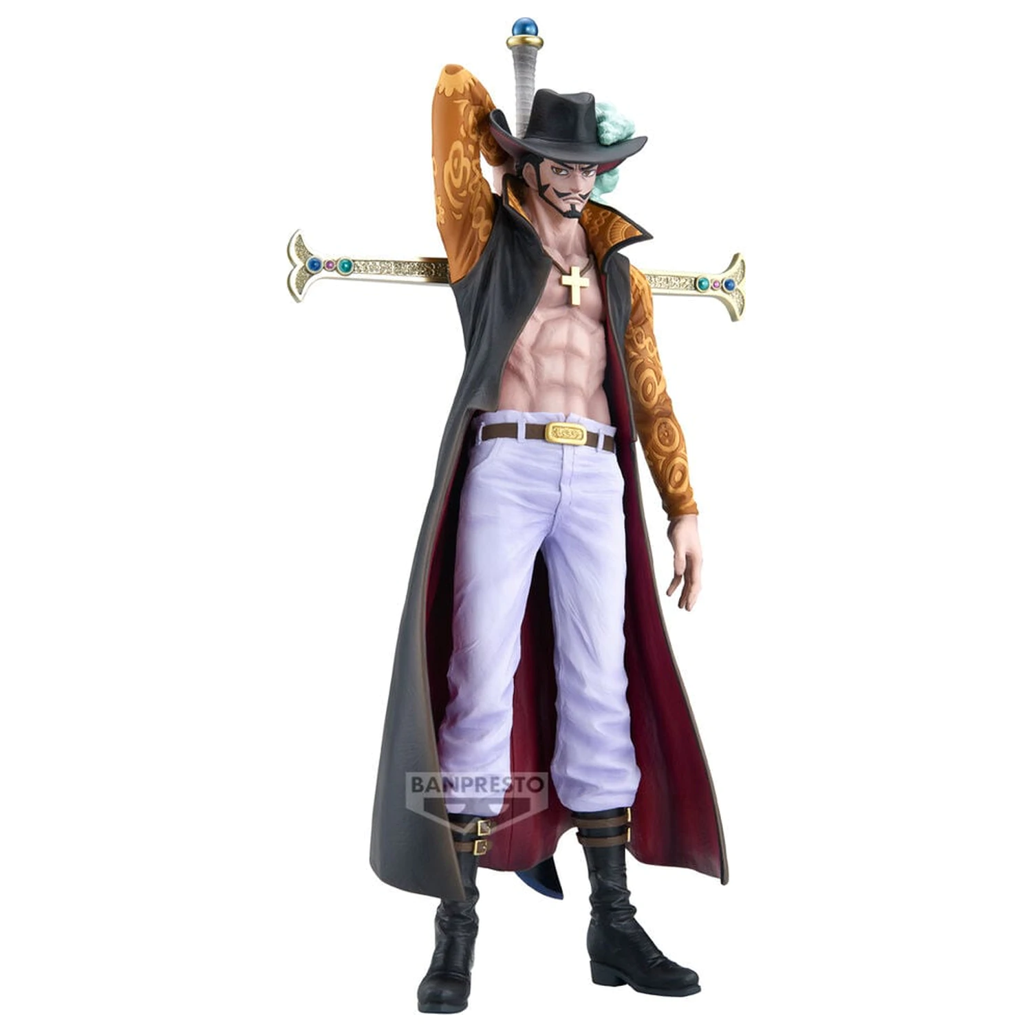 One Piece The Brush Dracule Mihawk Figur 34 Zentimeter Produktfoto