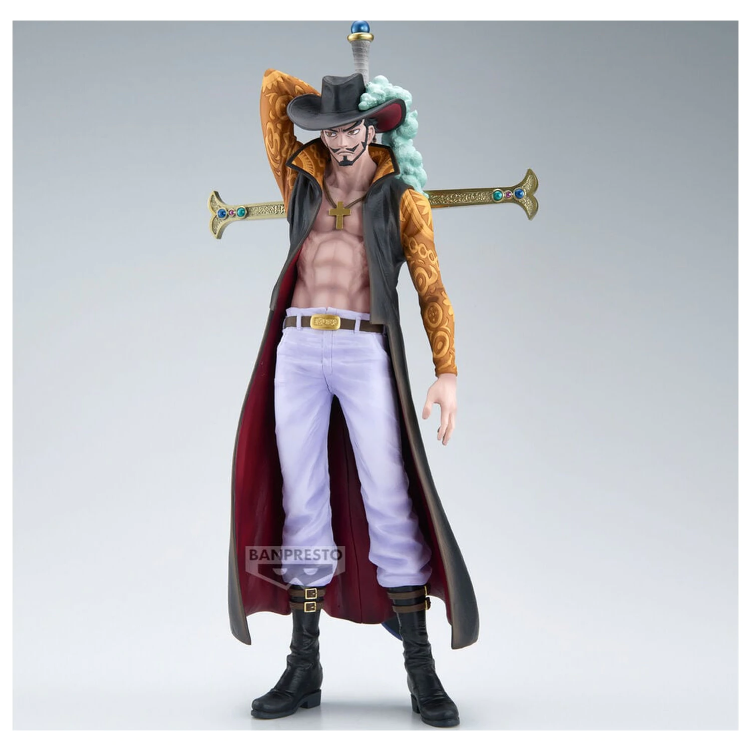 One Piece The Brush Dracule Mihawk Figur 34 Zentimeter Produktfoto