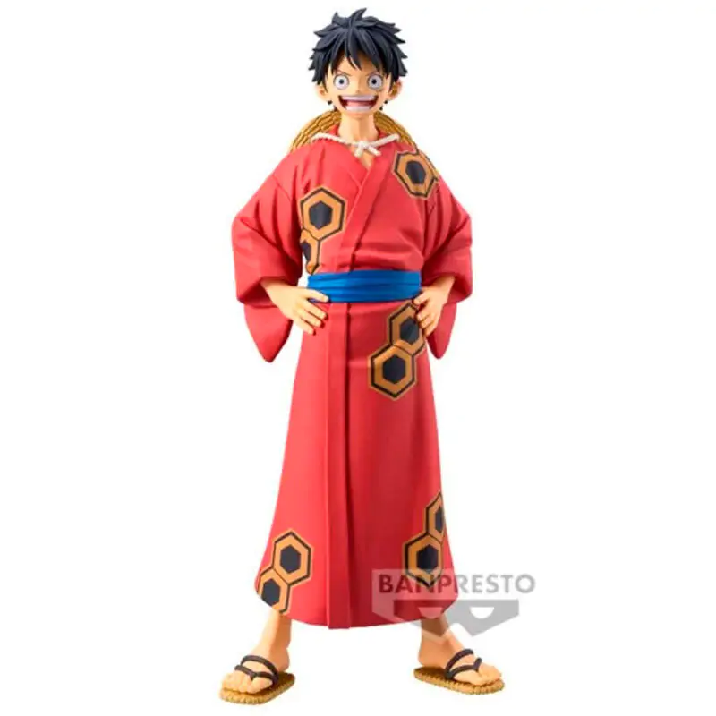 One Piece The Grandline Series Wanokuni Yukata Monkey D Luffy Figur 16cm Produktfoto