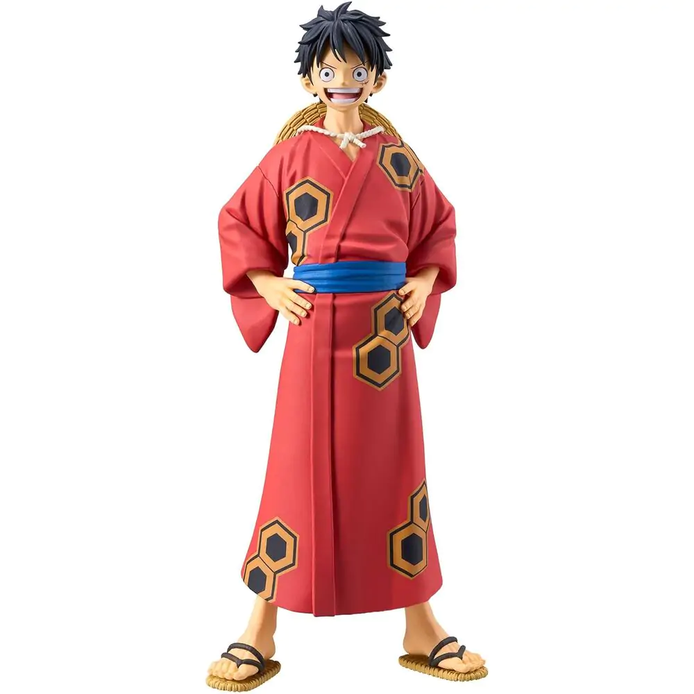 One Piece The Grandline Series Wanokuni Yukata Monkey D Luffy Figur 16cm Produktfoto