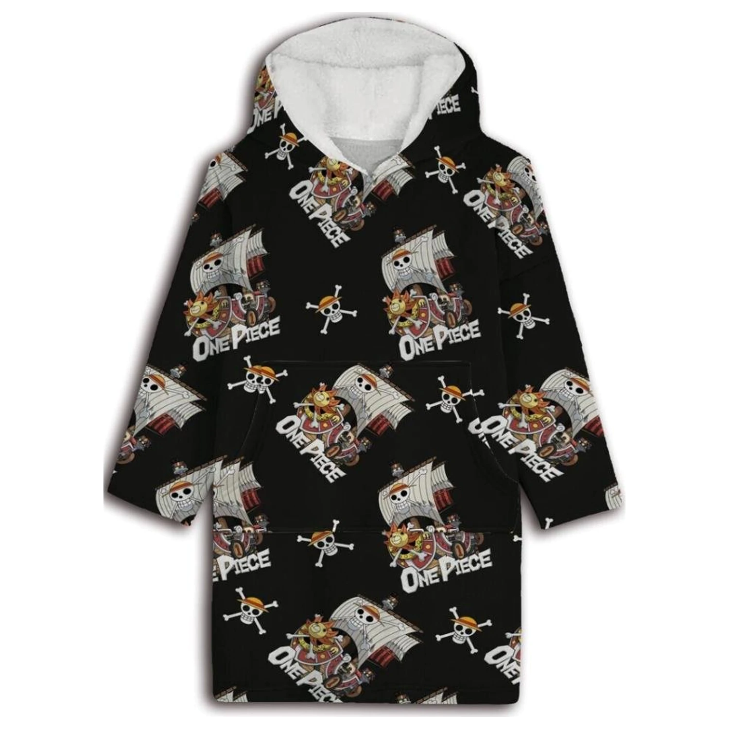 One Piece Thousand Sunny Sweat Poncho Erwachsenengröße Produktfoto