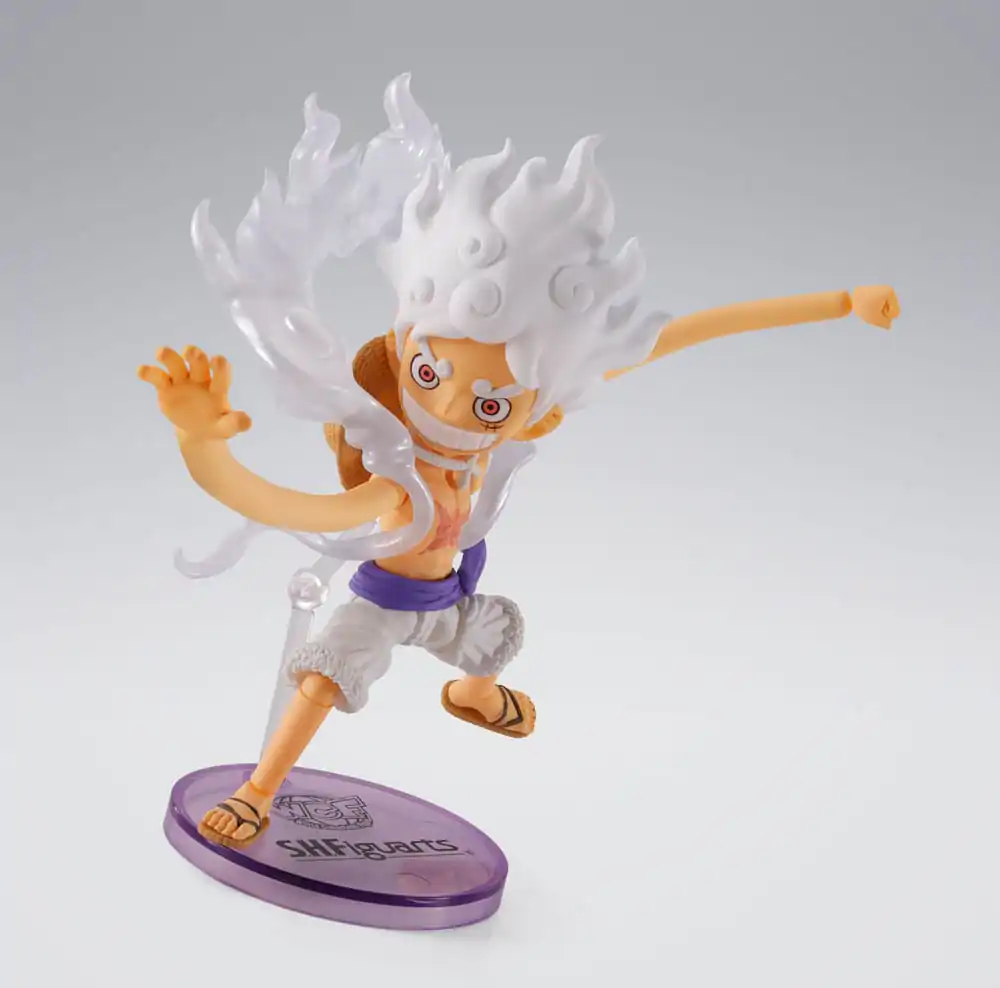 One Piece World Collactable Figuren x S.H. Figuarts Action-Figur Monkey D. Luffy Gear 5 8 cm Produktfoto