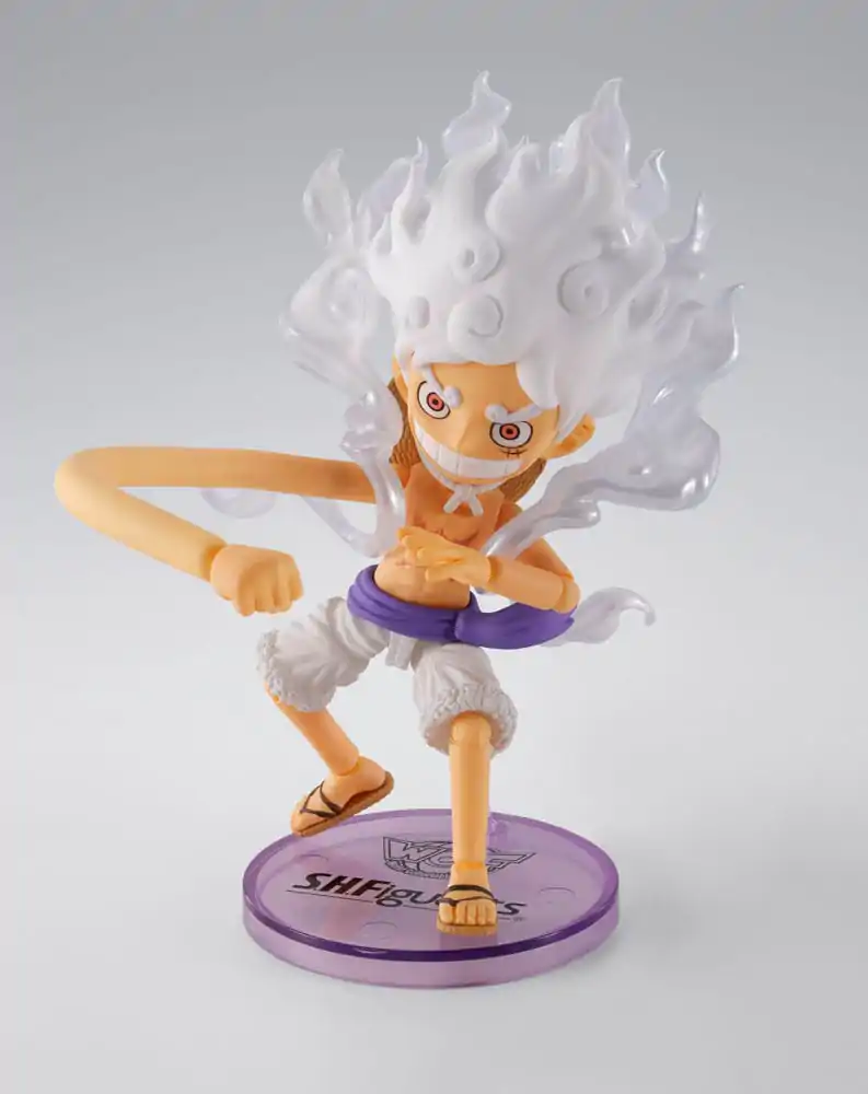 One Piece World Collactable Figuren x S.H. Figuarts Action-Figur Monkey D. Luffy Gear 5 8 cm Produktfoto