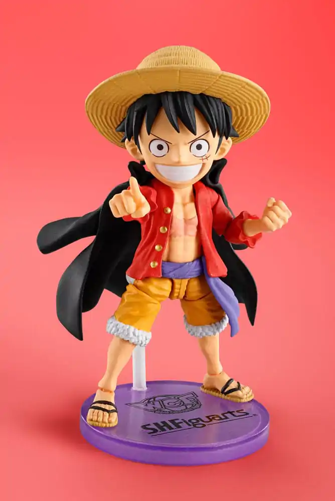 One Piece World Collactable Figures x S.H. Figuarts Actionfigur Monkey D. Luffey 8 cm Produktfoto