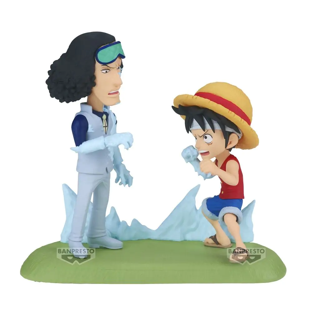 One Piece World Collectable Figur Log Stories Monkey D. Luffy vs Kuzan 9cm Produktfoto