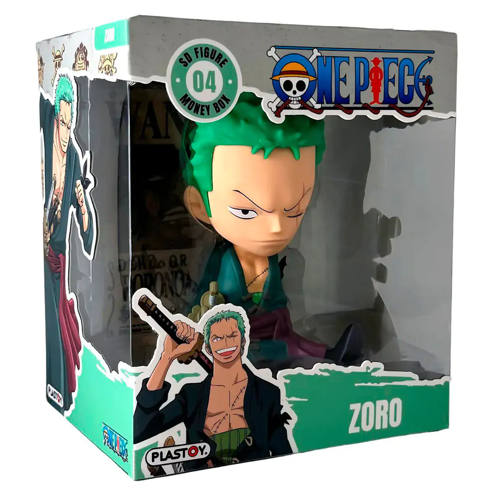 One Piece Zoro Spardose Figur 18cm Produktfoto