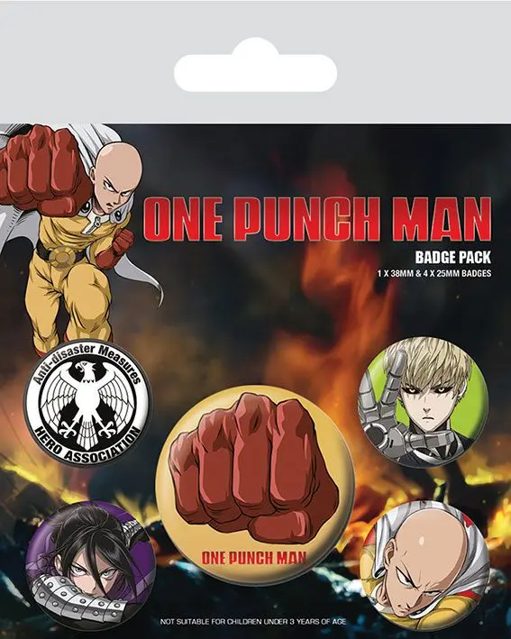 One Punch Man Ansteck-Buttons 5er-Pack Destructive termékfotó