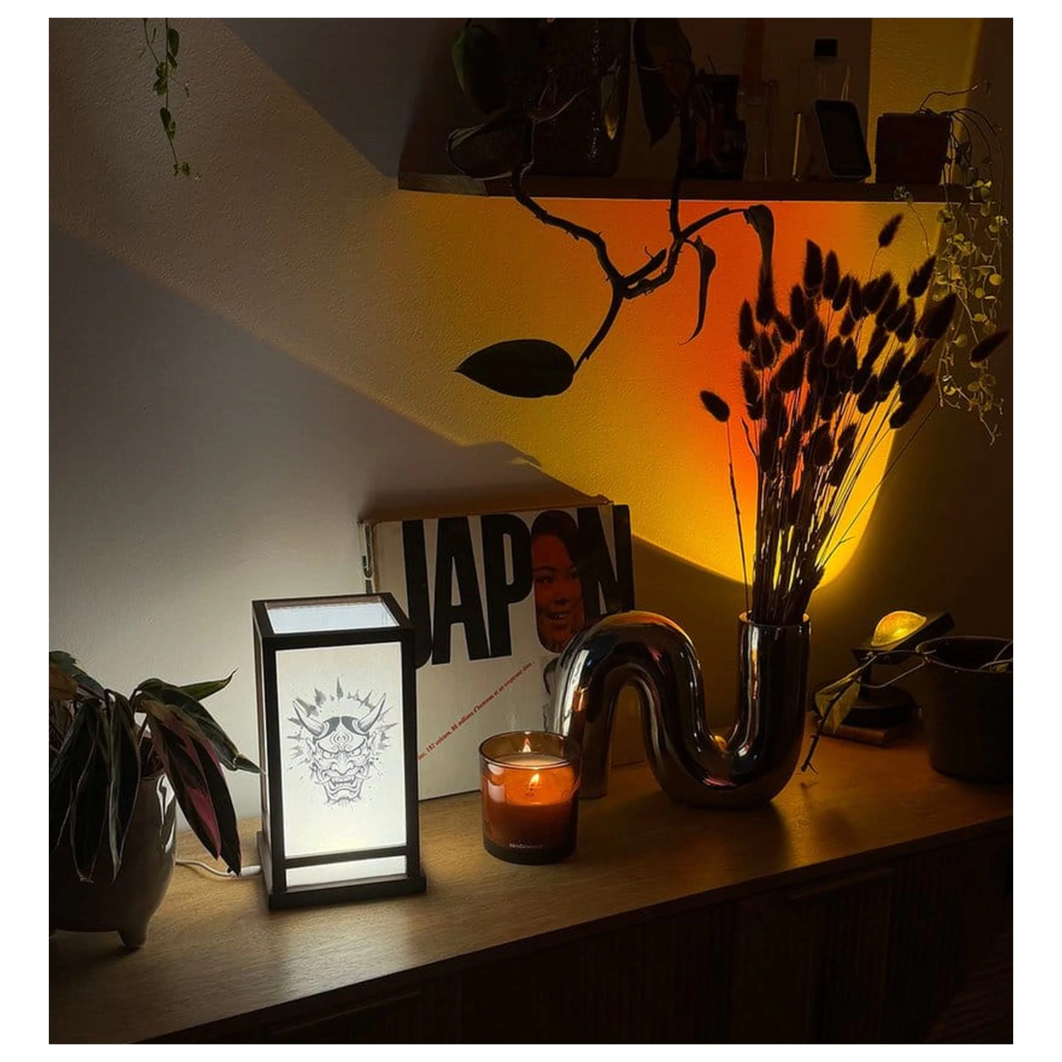 Laterne Oni 25 cm Produktfoto