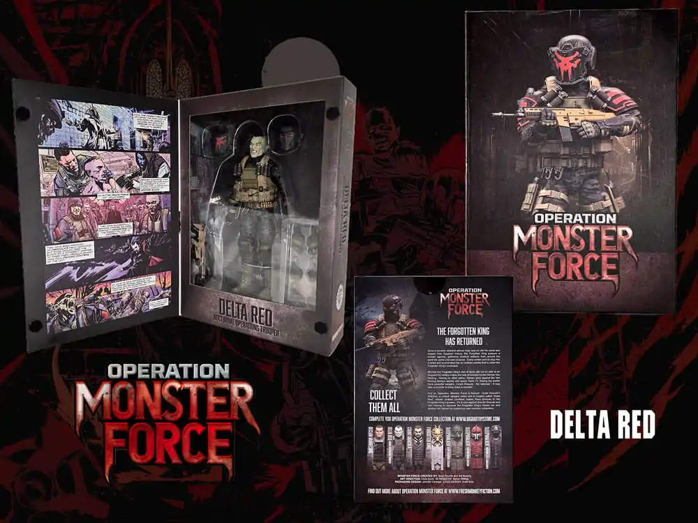 Operation: Monster Force Actionfigur 1/12 Delta Red Nocturnal Operations Trooper 15 cm Produktfoto