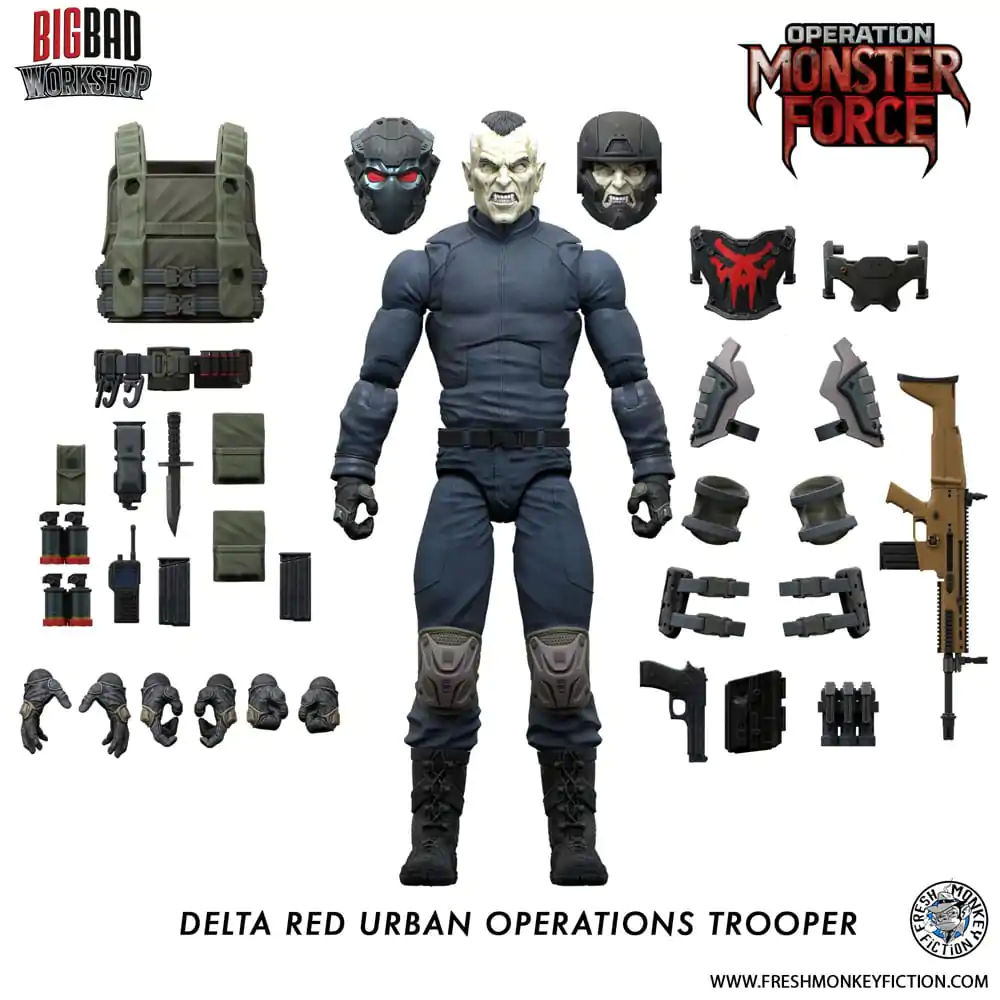 Operation: Monster Force Actionfigur 1/12 Delta Red Urban Operations Trooper 15 cm Produktfoto