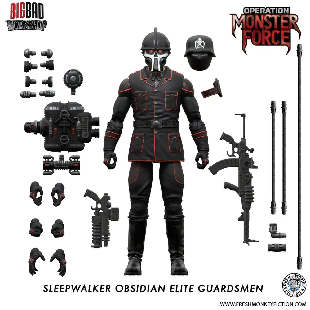 Operation: Monster Force Actionfigur 1/12 Sleepwalker Obsidian Elite Guardsmen 15 cm Produktfoto