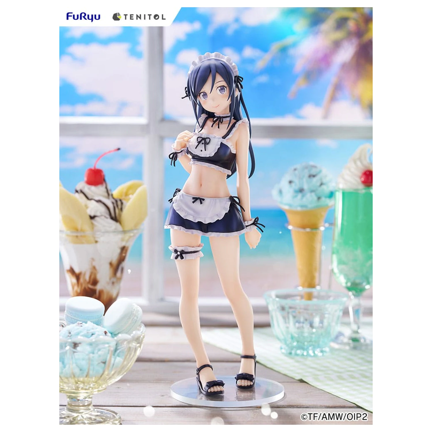 Ore no Imouto ga Konna ni Kawaii Wake ga Nai. Tenitol Große PVC Statue Aragaki Ayase Badeanzüge Dienstmädchen Version 30 cm Produktfoto