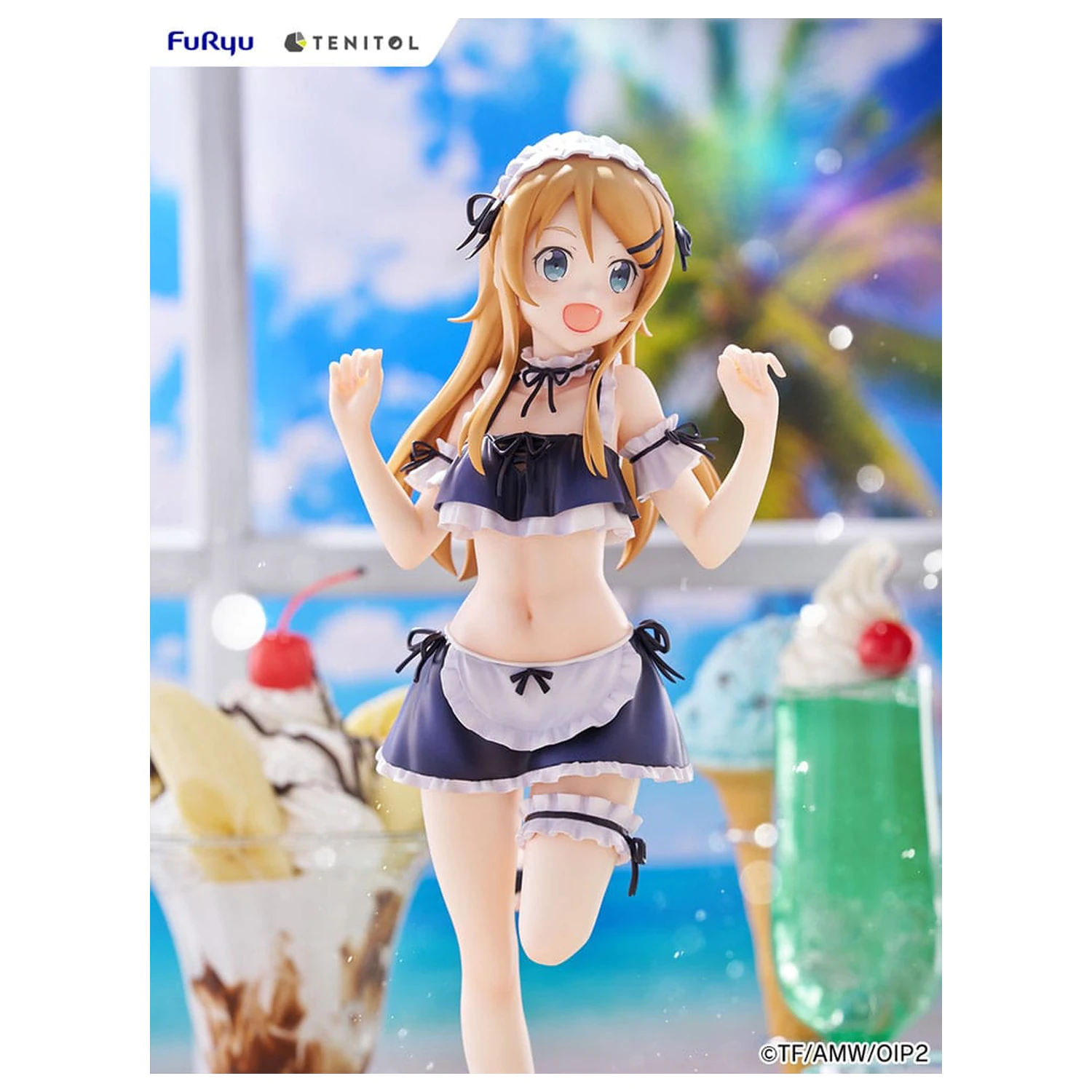 Ore no Imouto ga Konna ni Kawaii Wake ga Nai. Tenitol Tall PVC Statue Kousaka Kirino swimsuits maid Ver. 30 Zentimeter Produktfoto