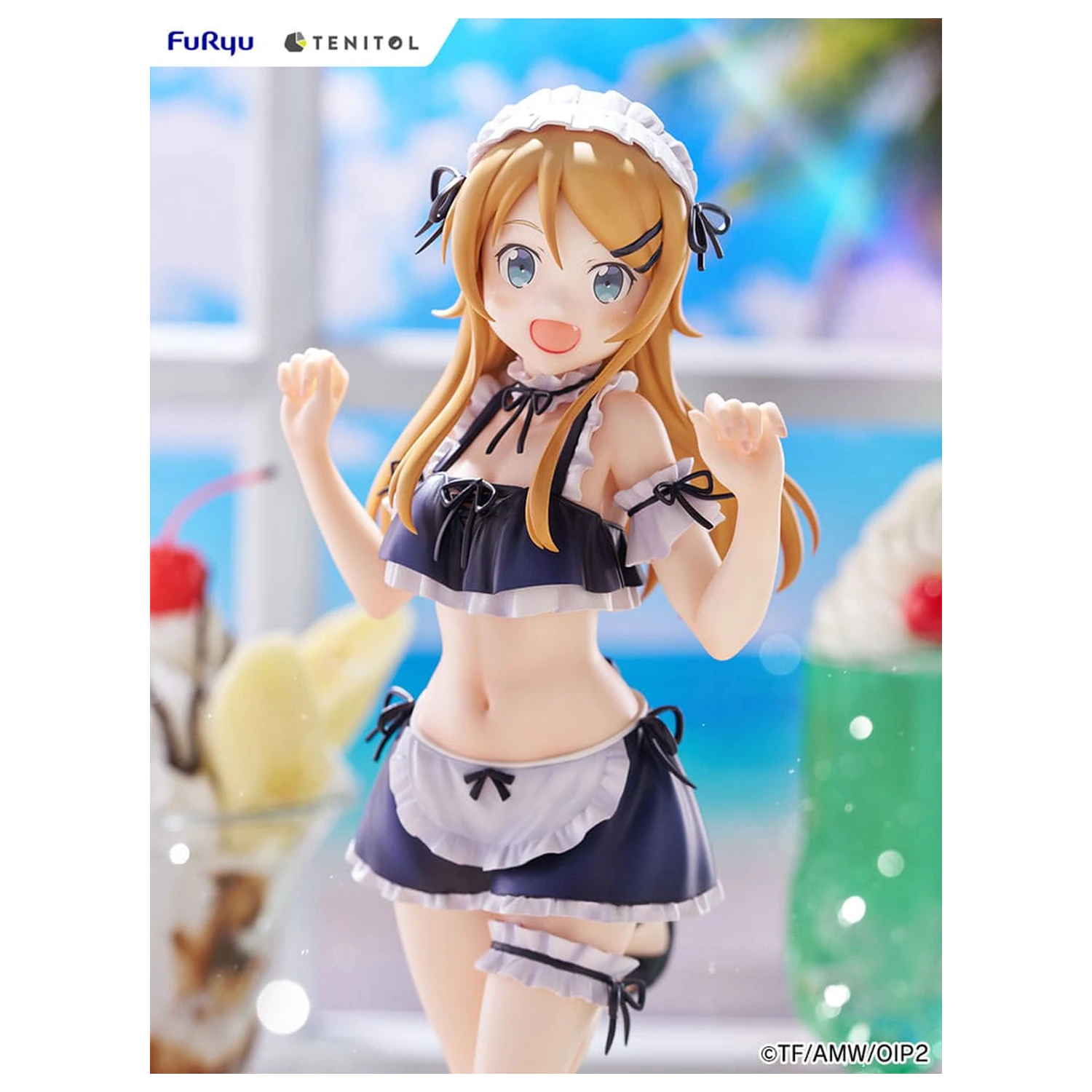 Ore no Imouto ga Konna ni Kawaii Wake ga Nai. Tenitol Tall PVC Statue Kousaka Kirino swimsuits maid Ver. 30 Zentimeter Produktfoto
